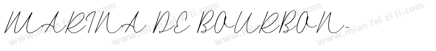 MARINA DE BOURBON字体转换